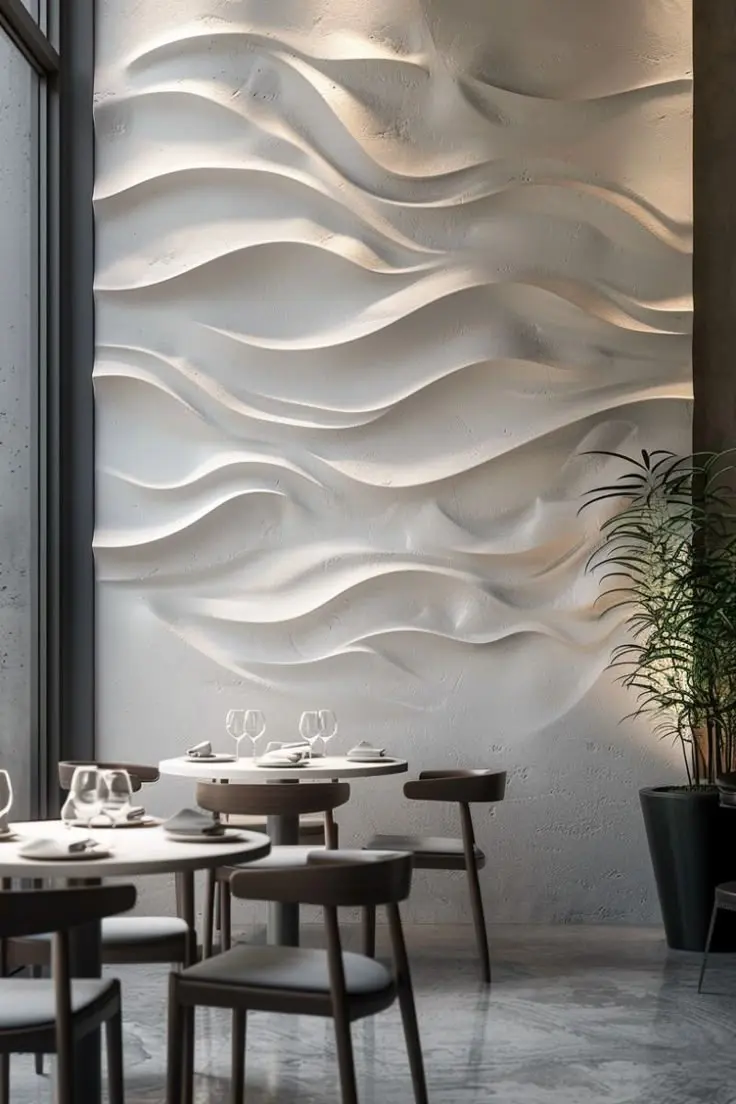 نمونه‌ای از پنل‌های سه‌بعدی دیوار با طرح‌های مدرن و متنوع