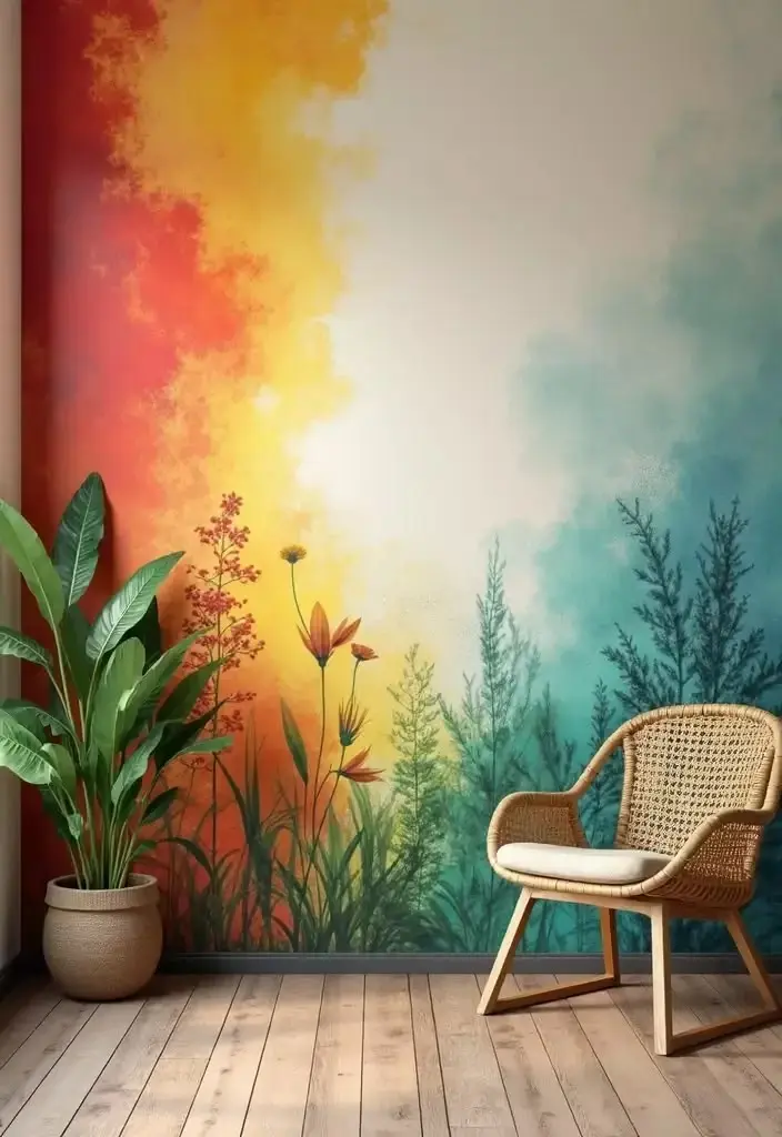 دیوار هبلکس رنگ‌آمیزی شده در فضای خارجی با رنگ ضدآب و ضدUV