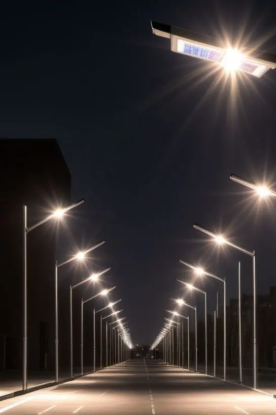 نمونه‌ای از چراغ‌های LED جاده‌ای با نور یکنواخت و روشنایی مناسب