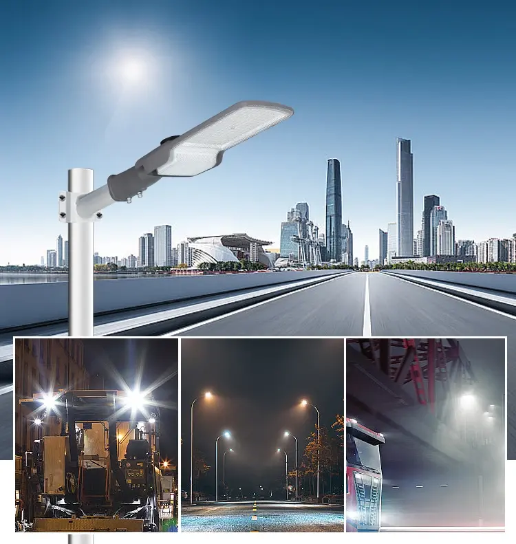 چراغ LED شهری با طراحی مدرن و نورپردازی یکنواخت