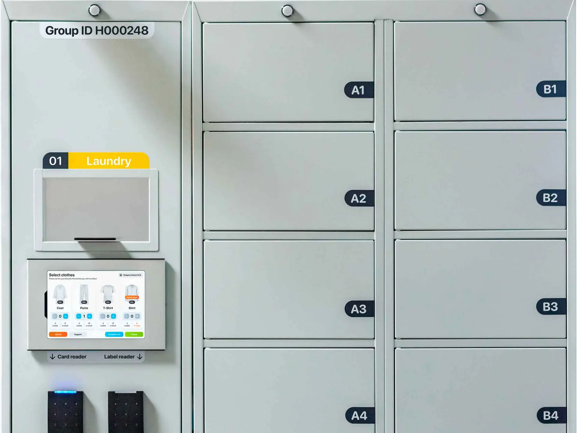 کابینت هوشمند با طراحی مدرن و نمایشگر داخلی