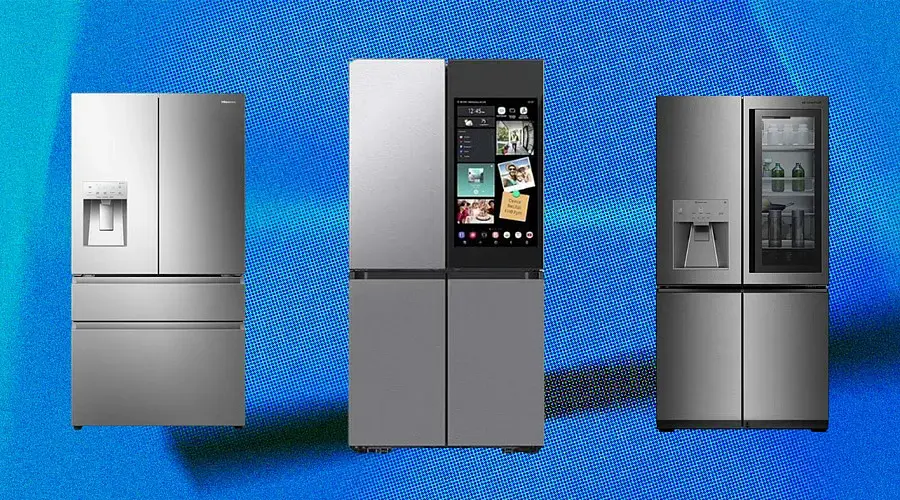 یخچال هوشمند با قابلیت‌های پیشرفته و صفحه نمایش داخلی برای نمایش اطلاعات