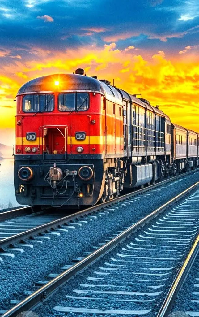 یک خط راه‌آهن جدید با ریل‌های نصب‌شده و سیستم‌های الکتریکی کامل