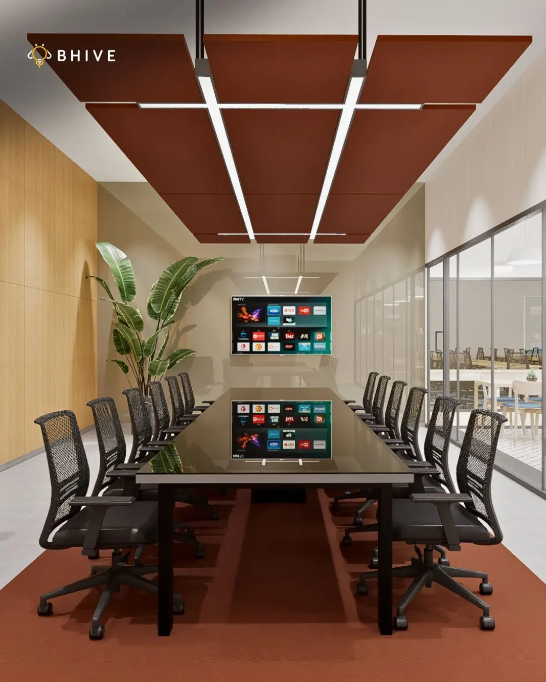 اتاق جلسه چندکاره با امکانات الکترونیکی و طراحی قابل تنظیم