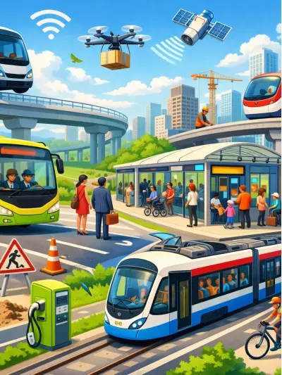 متروی شهری با مسافران در ایستگاه