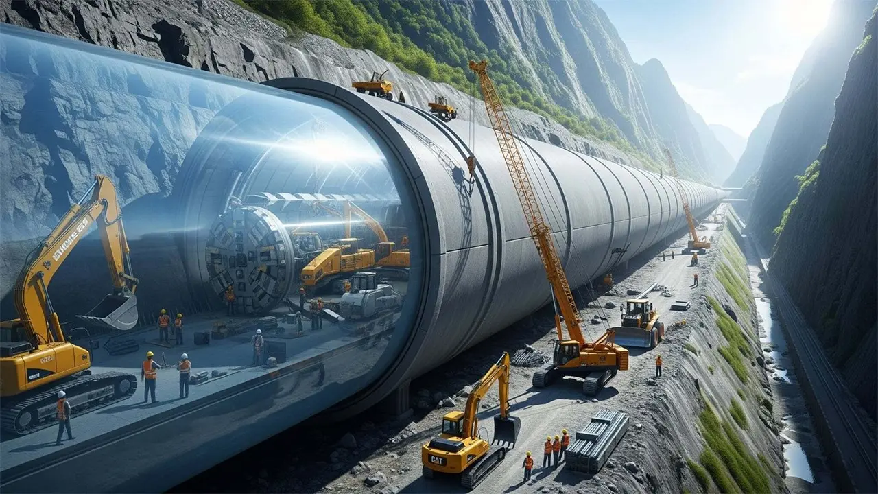 سیستم پشتیبانی دیواری در یک تونل شهری