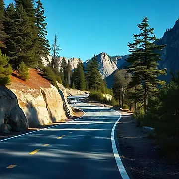 جاده کوهستانی با طراحی هماهنگ با منظر طبیعی