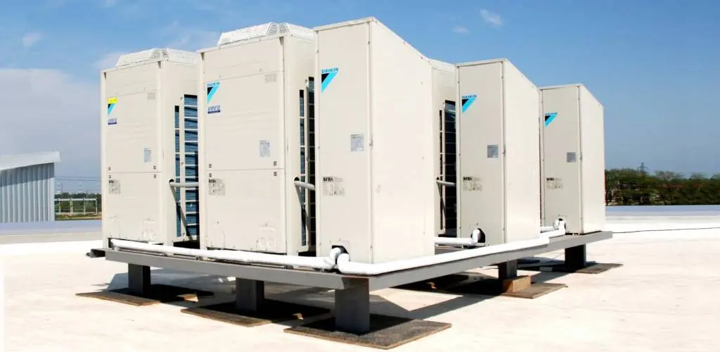 بلوک سیستم VRF با واحد مرکزی و واحدهای داخلی