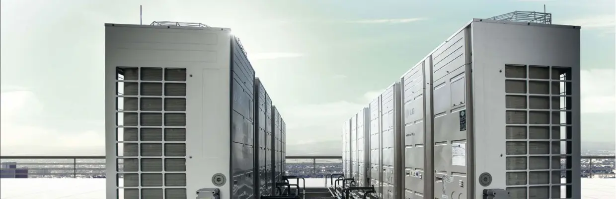 سیستم VRF در یک ساختمان تجاری با کنترل هوشمند و واحدهای داخلی مختلف