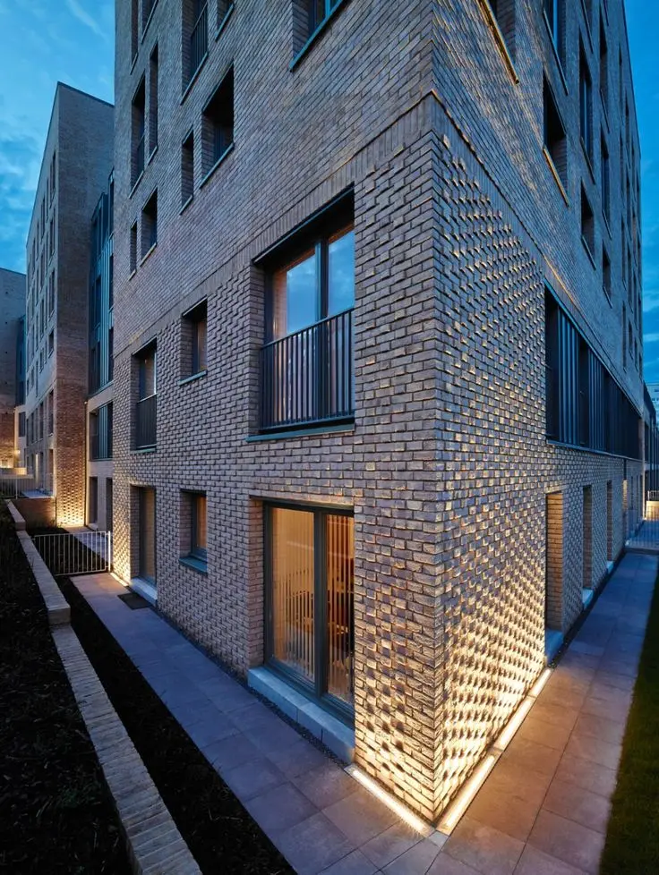 نورپردازی نمای آجری