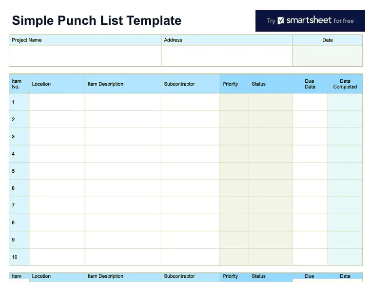 Punch List در پروژه ساختمانی