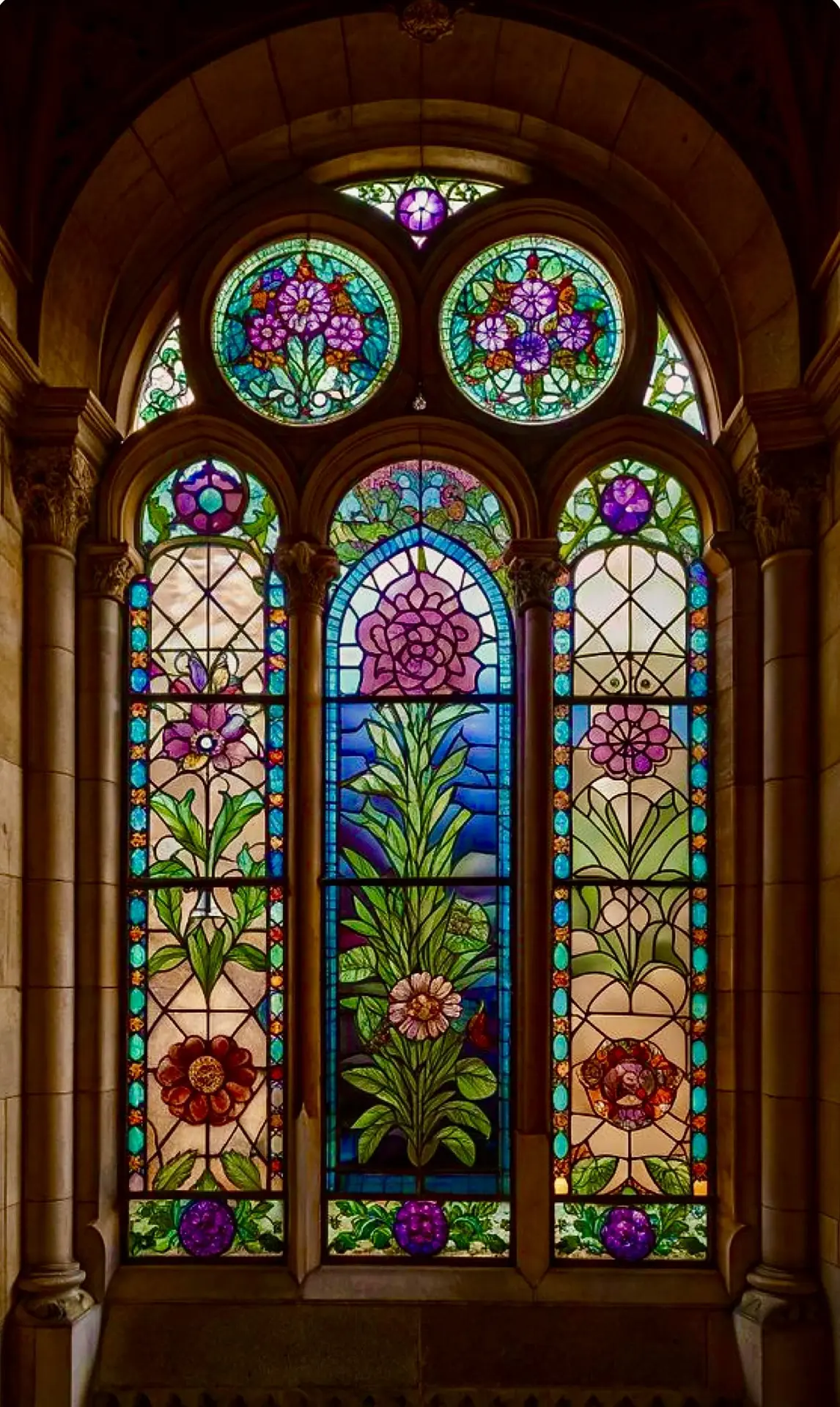 شیشه رنگی در معماری داخلی
